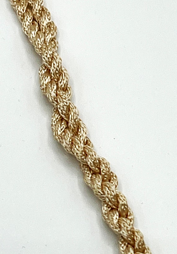 Vintage Miriam Haskell Beige Twisted Cord with Fo… - image 6