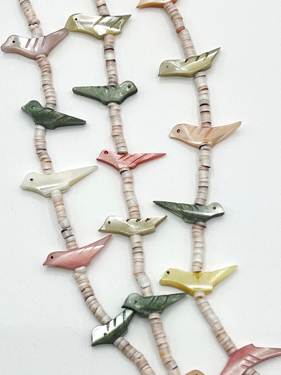 Multi-Strand and Multi-Colored Birds and Beads Ne… - image 3