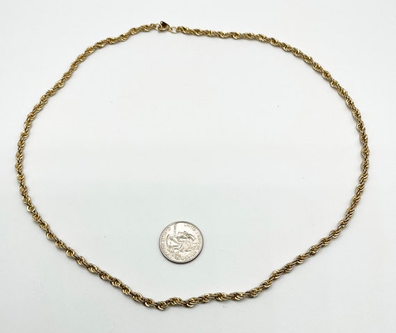 Long Gold Toned DNA Chain Necklace - image 2