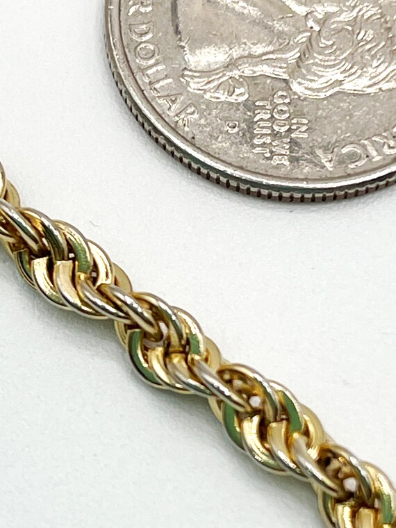 Long Gold Toned DNA Chain Necklace - image 3