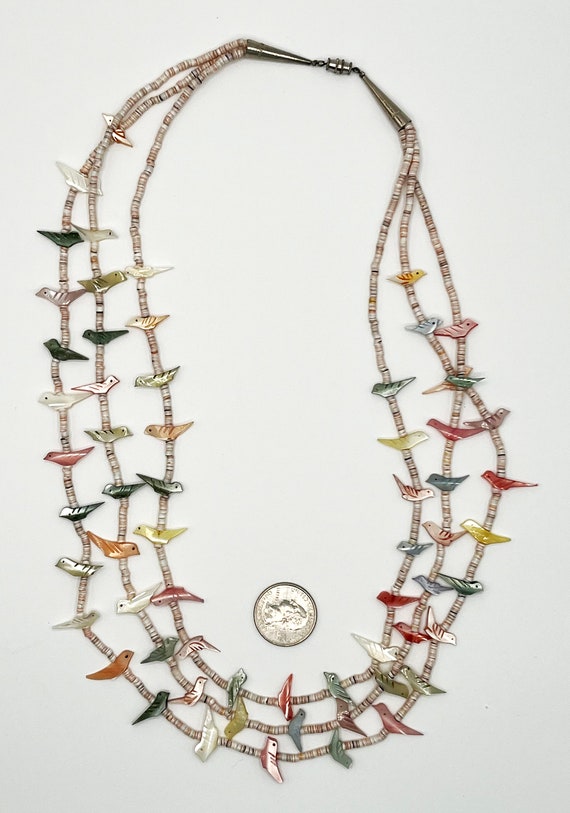Multi-Strand and Multi-Colored Birds and Beads Ne… - image 2