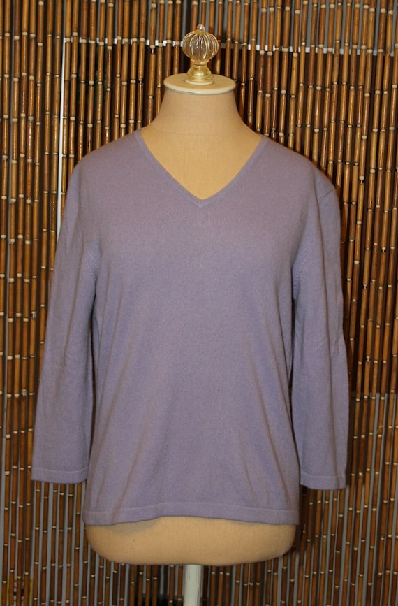 Vintage Jones New York Cashmere Lilac Sweater
