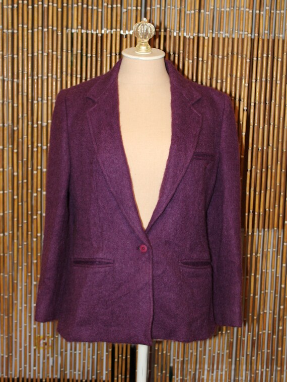 Vintage 70s George Masket NYC Gloria Gelb LTD Plum