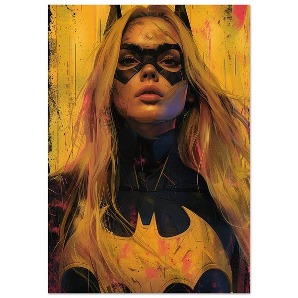 Batgirl poster, DC comics, gifts for her, gifts for him, teenage wall decor, man cave