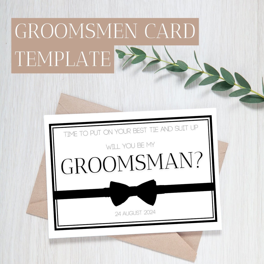 Bowtie Groomsmen Proposal Cards- Groomsman Proposal Cards Groomsmen ...