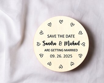 Save the Date Wood Magnet, Save the Date Favors, Custom Wood Magnets, Wedding invitation, Wedding Favors, Wedding Gifts, Save the Date Gifts