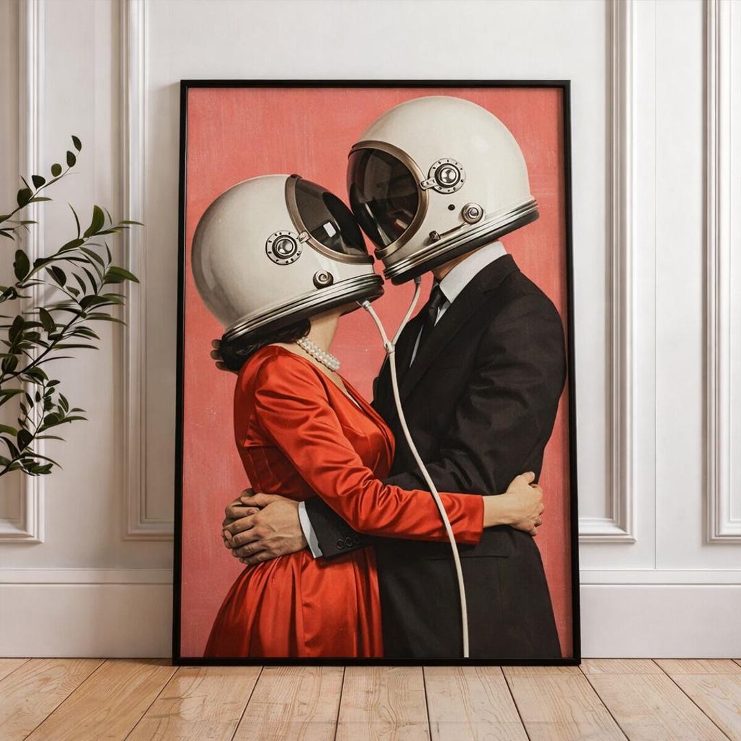 Astronaut Couple Love Poster: Cosmic Love Valentine’s Day Printable ...