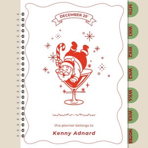 Planificador navideño Goodnotes con hipervínculos y listas de tareas (descarga digital)