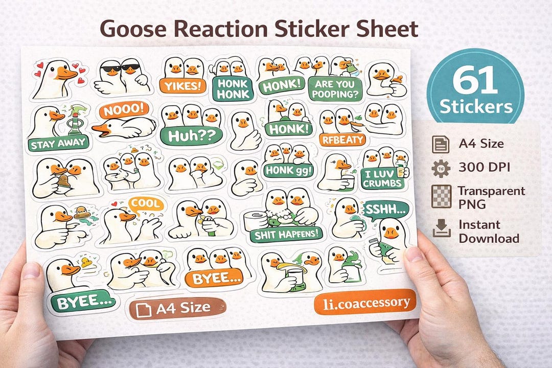 Funny Goose Meme Stickers: Honk, Stay Away, Laptop Decals - Etsy