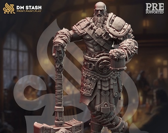 Froth the Belligerent from DM Stash's Orc Incursion set. Total height apx. 49mm
