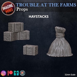 Haystack and bale set