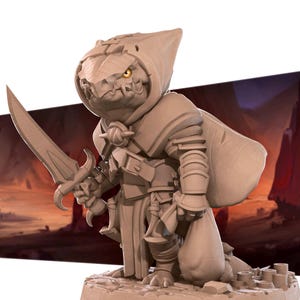 Rogue from Bite the Bullet&#39;s Kobolds 2 set. Total height apx. 31mm