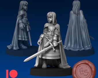Female Knight from Ethan Savage Studio. Total height apx. 38mm