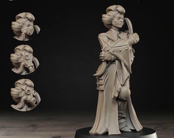 Combat Medic - Holy Shogunate set. Total height apx. 37mm