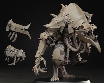 Bestia de asalto War Wolf - Conjunto Hellbound Apostasy. Altura total aprox. 66 mm.