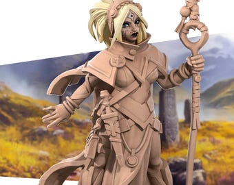 Human Sorceress from Bite the Bullet's Iconic Heroes set. Total height apx. 51mm