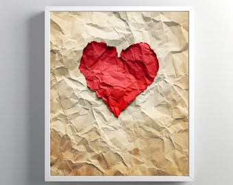 Valentines Day Art Valentines Heart Print Valentines Day Gift For Her Valentines Decor Wall Art Decor Valentines Digital Art Heart Poster