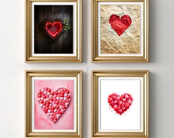 Valentines Day Art Valentines Heart Print Valentines Day Gift For Her Valentines Decor Wall Art Decor Valentines Digital Art Heart Poster