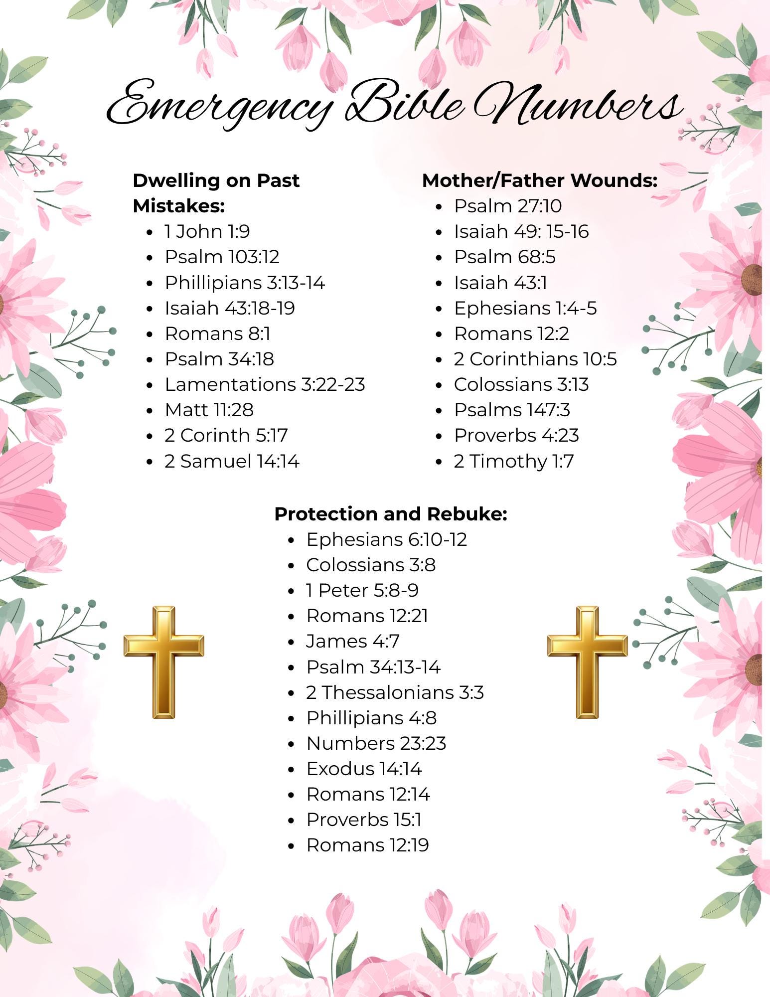 Emergency Scripture Magnets Emergency Bible Scripture Version 3 - Etsy