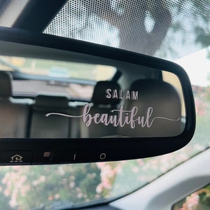 Salam Mooie Spiegel Sticker Sticker Vinyl Auto Sticker Positieve Affirmatie Sticker Moslim Raamsticker: