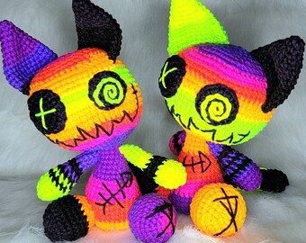 Made to Order, Emotional Support Zombie Cat, Handmade Creepy Cute