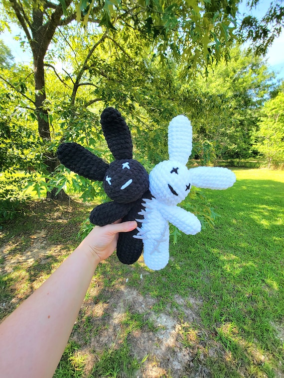 Crochet Two-headed Psycho Bunny, Gothic Amigurumi, Spooky Plush - Etsy