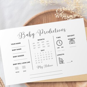 Baby Prediktionskarten | Druckbares Baby Party Spiel | Neugeborenen Tipp Spiel | Errate das Baby | Digitaler Download | Errate das Baby Spiel | PDF-Datei