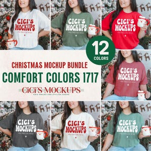 Comfort Colors 1717 Christmas Mockup Bundle, Comfort Colors Shirt Mockup Bundle, CC1717 Mockups, Comfort Colors Mockups, Christmas Mockups