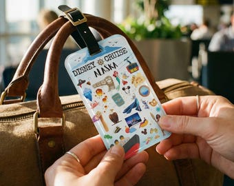 Etiqueta de equipaje para cruceros de Disney en Alaska, accesorio de viaje, artículos esenciales para vacaciones, recuerdo de viaje
