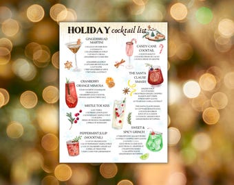 Weihnachts-Cocktailrezepte: Feiertagsgetränke zum Ausdrucken (PDF)