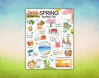 Lista de actividades imprimibles de temporada para la primavera