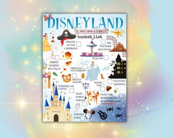 Lista de deseos de Disneyland / Guía imprimible del lugar más feliz del mundo / Búsqueda del tesoro