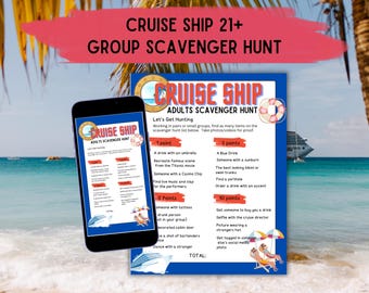 Juego de búsqueda del tesoro en cruceros para adultos, para vacaciones en grupo, para mayores de 21 años