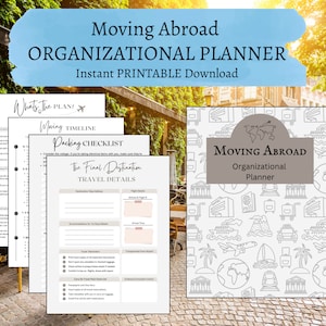 International Moving Organizer / Printable Expat Planning Guide (PDF Files)
