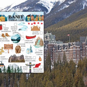 Banff Bucket List Printable Illustrated Checklist for Visiting Banff ...
