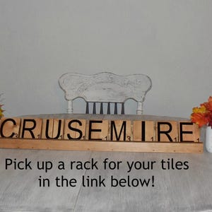 Oversized Scrabble Tile Rack| Scrabble Rack | Scrabble Racks | Rustic Wood Rack | Large Scrabble Tiles | 10&quot;X10&quot; Tile Rack