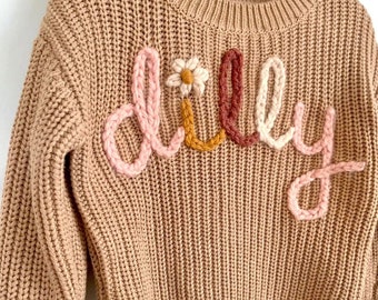 Hand Embroidered Toddler Sweater