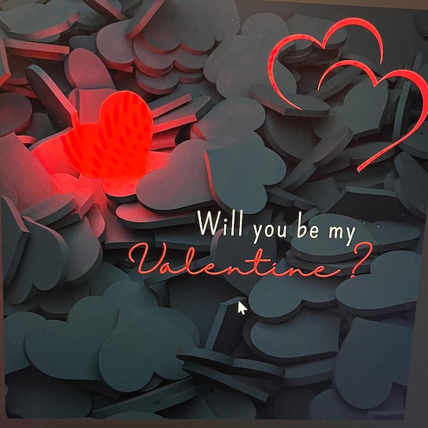 Will you be my Valentine simple black/red Instagram Post