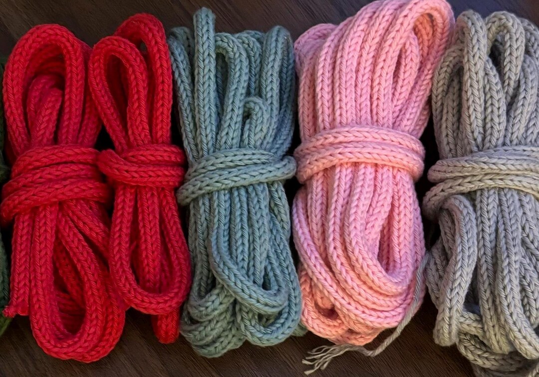 Handmade Knitted Cotton I-cord, Tricotin Cord Rope, Wire Art Supply - Etsy