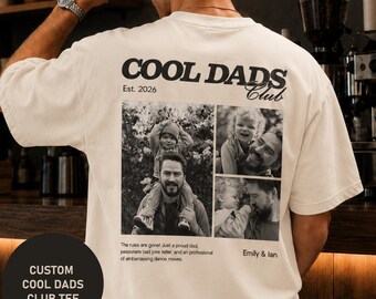 Cool Dads Club Comfort Colors® Shirt, Personalized Dad Photo Tee, Father’s Day Gift, Custom Papa Shirt, Kids Names