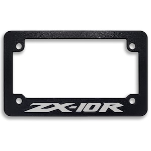 For Kawasaki Ninja ZX-10R Textured Motorcycle License Plate Frame (ALL YEARS)
