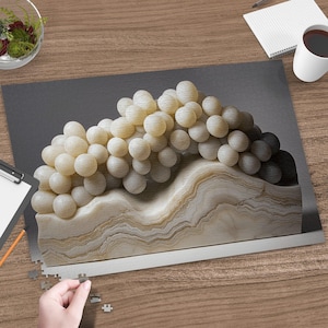 Marble Grapes Puzzle, Sphere Puzzle, Abstract Art Puzzle, Modern Jigsaw Puzzle, Unique Gift Idea, Artistic Puzzle