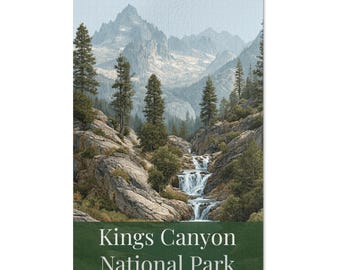 Rompecabezas del Parque Nacional Kings Canyon: Arte de cascadas de montaña de California