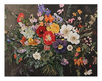 Floral Bouquet Jigsaw Puzzle, Spring Flowers, 1000 Piece