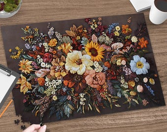 Autumn Floral Jigsaw Puzzle: 1014 Piece Fall Flower Arrangement