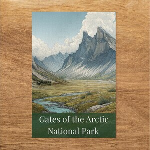 Gates of the Arctic National Park puzzle, 1000 piece scenic jigsaw, beautiful mountains landscape puzzle, perfect gift for puzzlers