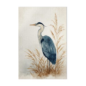 Puzzle héron aquarelle : oeuvre d&#39;art d&#39;oiseau élégant, 1014 pièces