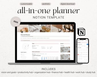 2026 Ultimate Life Notion Planner Template (Digital Download)