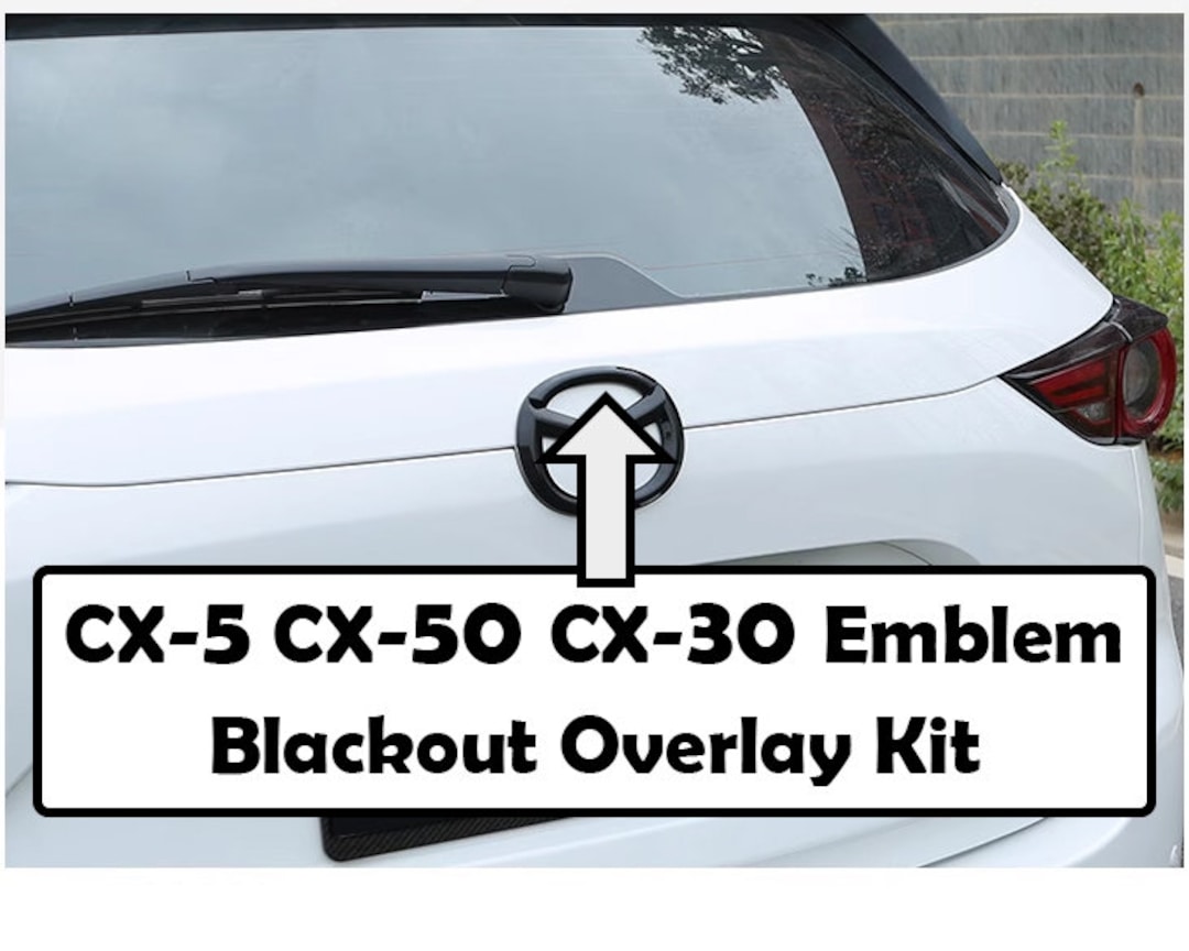 Zwart Embleem Set Voor Mazda CX-5 2017-2021 – Grill En Achterklep – ABS Metaal, Waterdicht, Eenvoudig Te Plaatsen