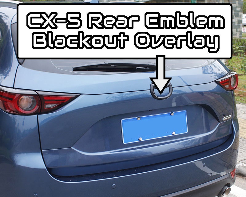 Black CX-5 Rear Trunk Emblem Badge For Mazda CX-5 - Acrylic, Polished Chrome Finish, Self-Adhesive